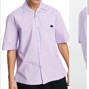 TopMan Short Sleeve Button-Up Camp Shirt SZ M